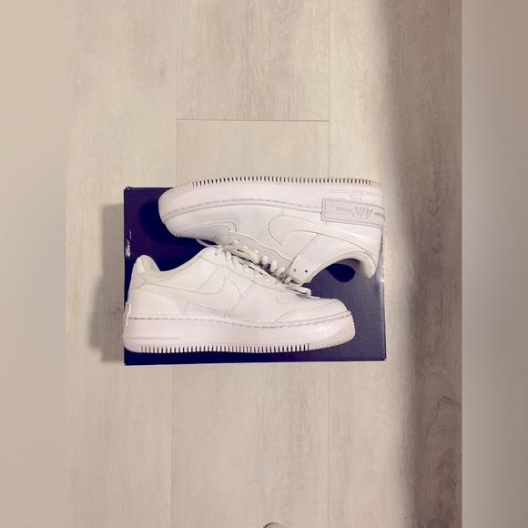 Nike AF1 shadow size 8 1/2 white/white/white - Picture 7 of 9
